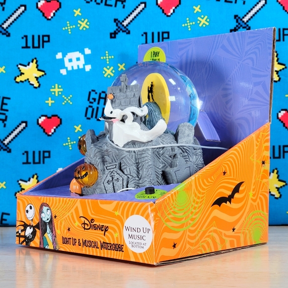Disney Nightmare Before Christmas Zero 6" Musical LED Disney Waterglobe New - Picture 4 of 10